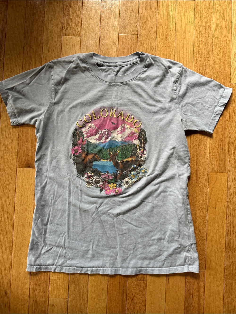 Cotton On Light Blue Crewneck Colorado Tourist Tee M